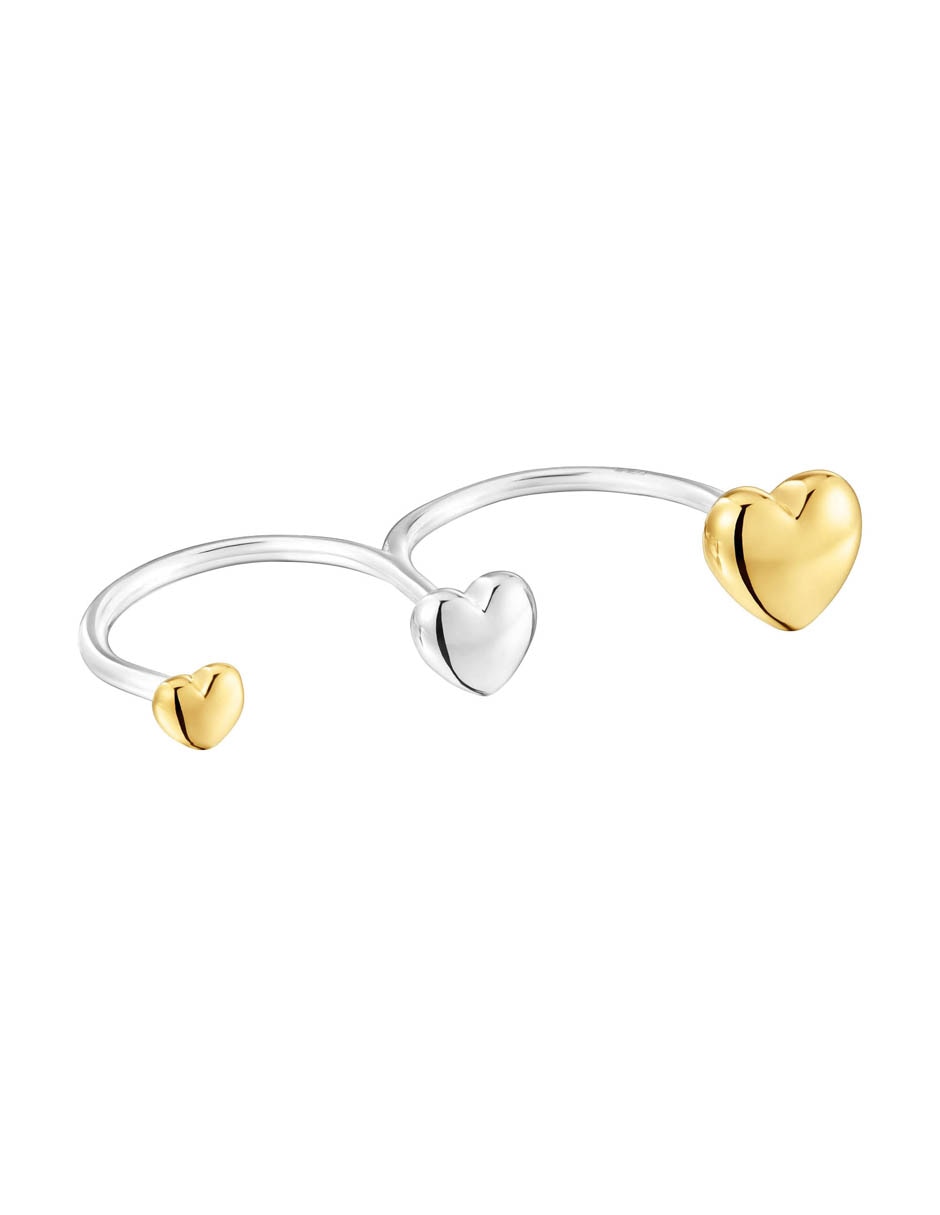 Anillo de corazón My Other Half de plata P 925 con acabado baño de oro