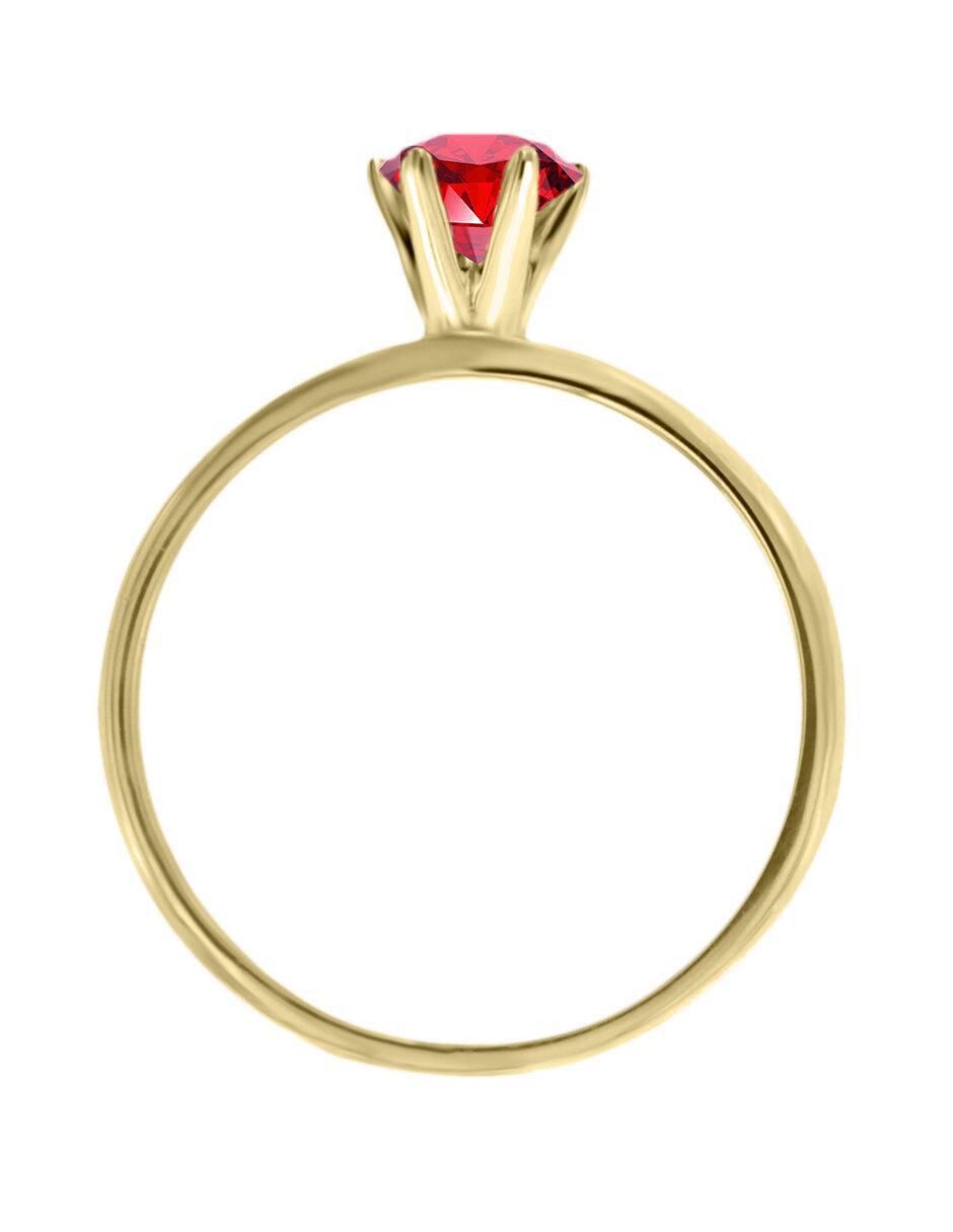 Solitario 14 k Isabellla rubí 3