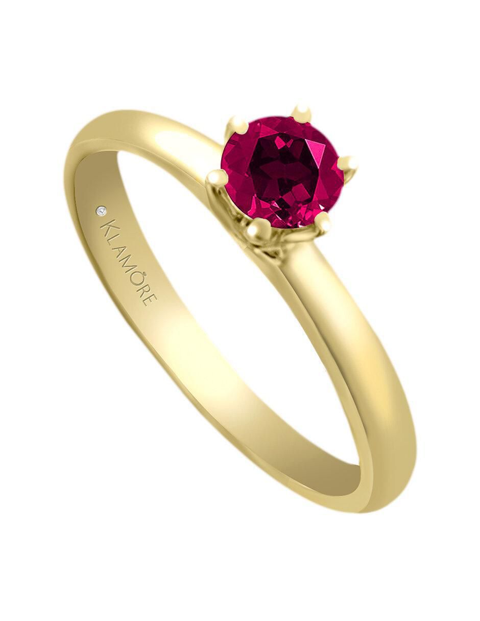 Solitario 14 k Isabellla rubí 4
