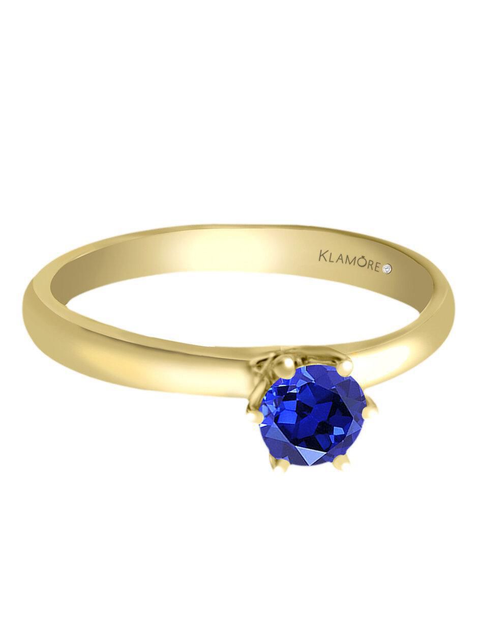 Solitario 14 k Isabella zafiro Solitario 14 k Isabella zafiro