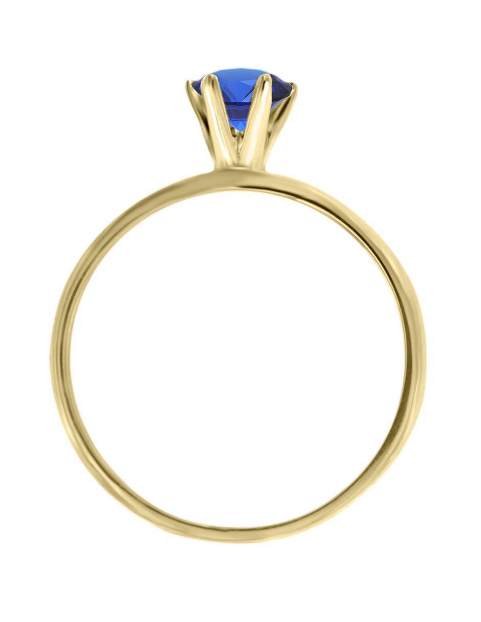 Solitario 14 k Isabella zafiro 4