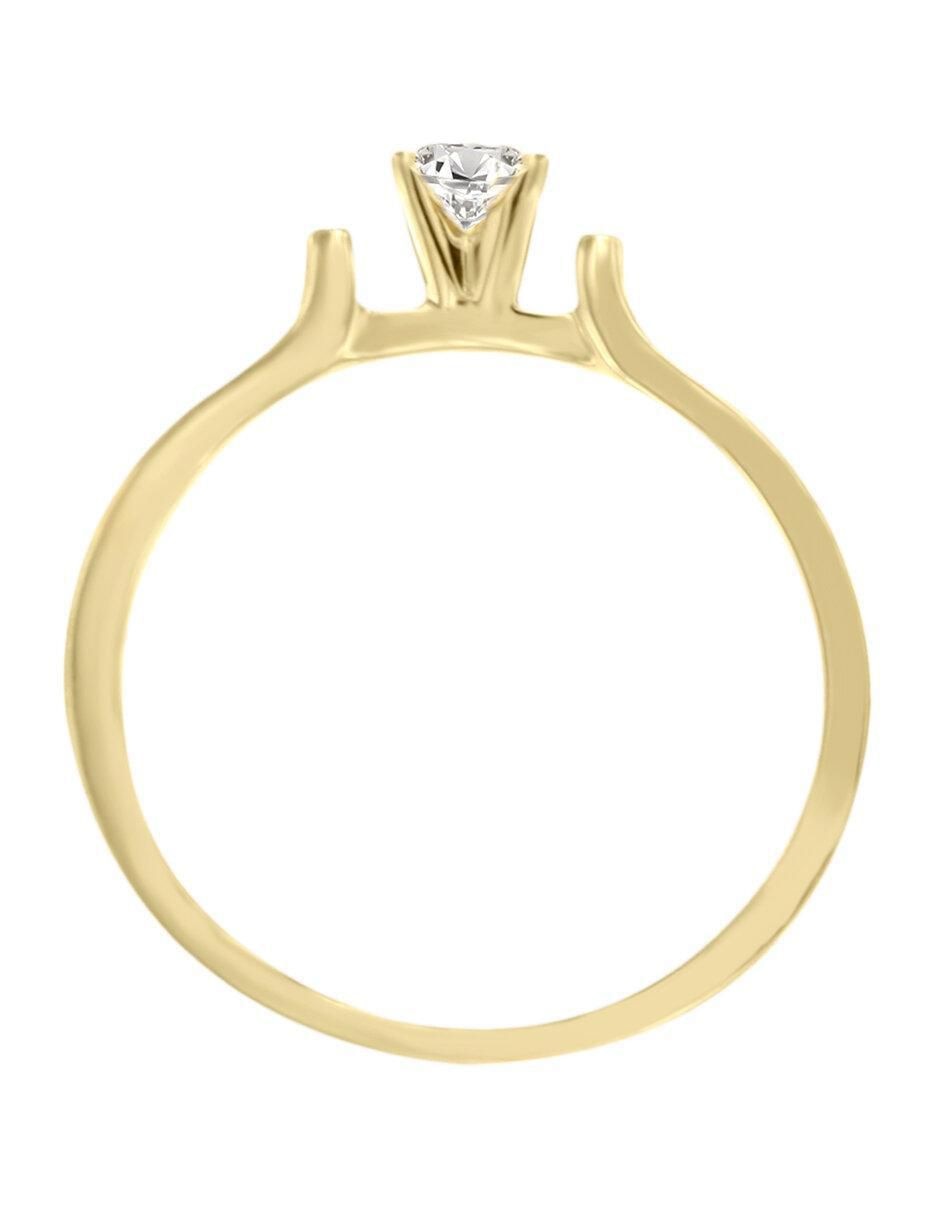 Solitario 14 k Adana diamante 3