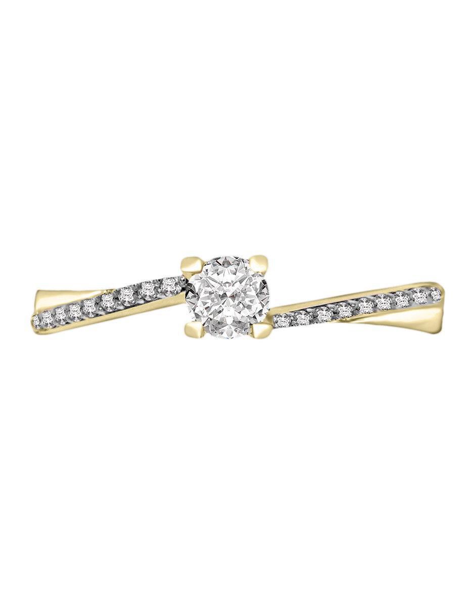 Solitario 14 k Nahid diamante Solitario 14 k Nahid diamante