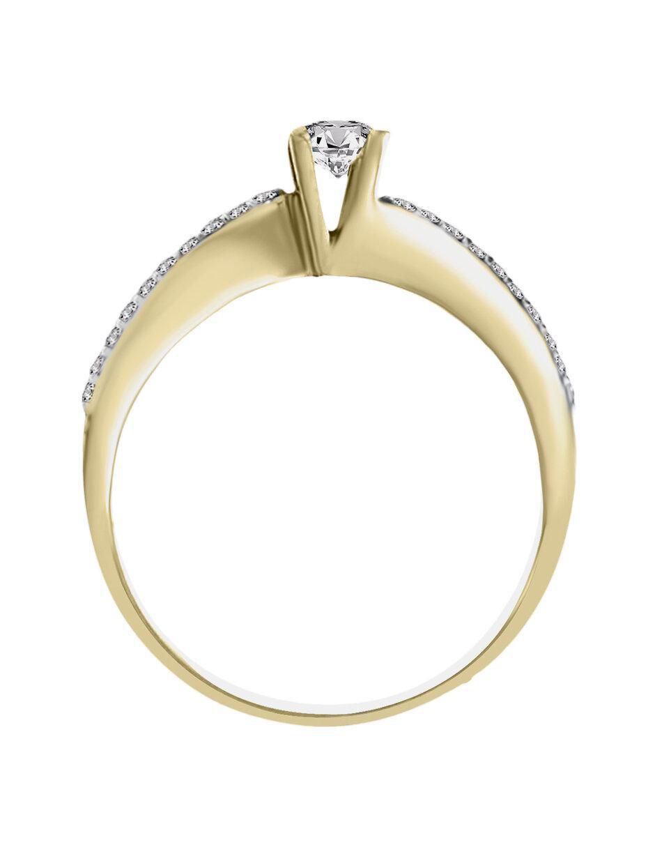Solitario 14 k Nahid diamante 4