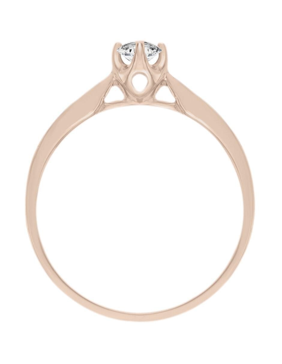 Solitario 14 k Florenza diamante 2