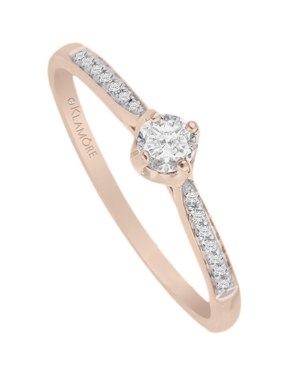 Solitario 14 k Florenza diamante 3