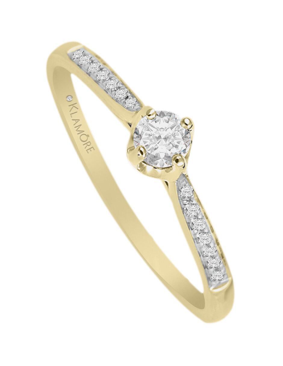 Solitario 14 k Florenza diamante 3