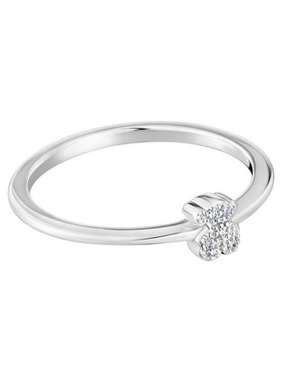 Anillo de oso Grain 18 k de oro blanco diamante pavé