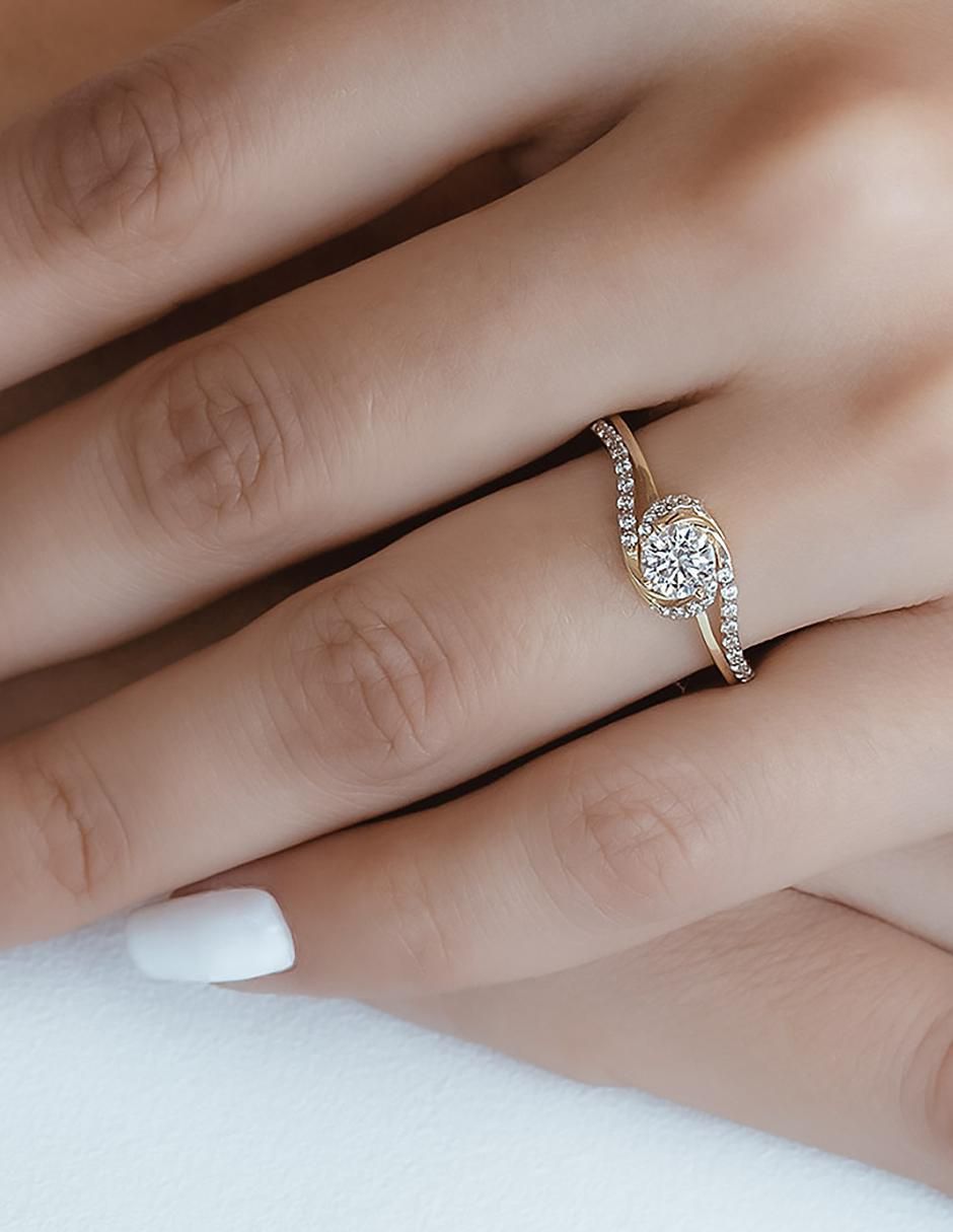 Anillo de compromiso 14 k 4