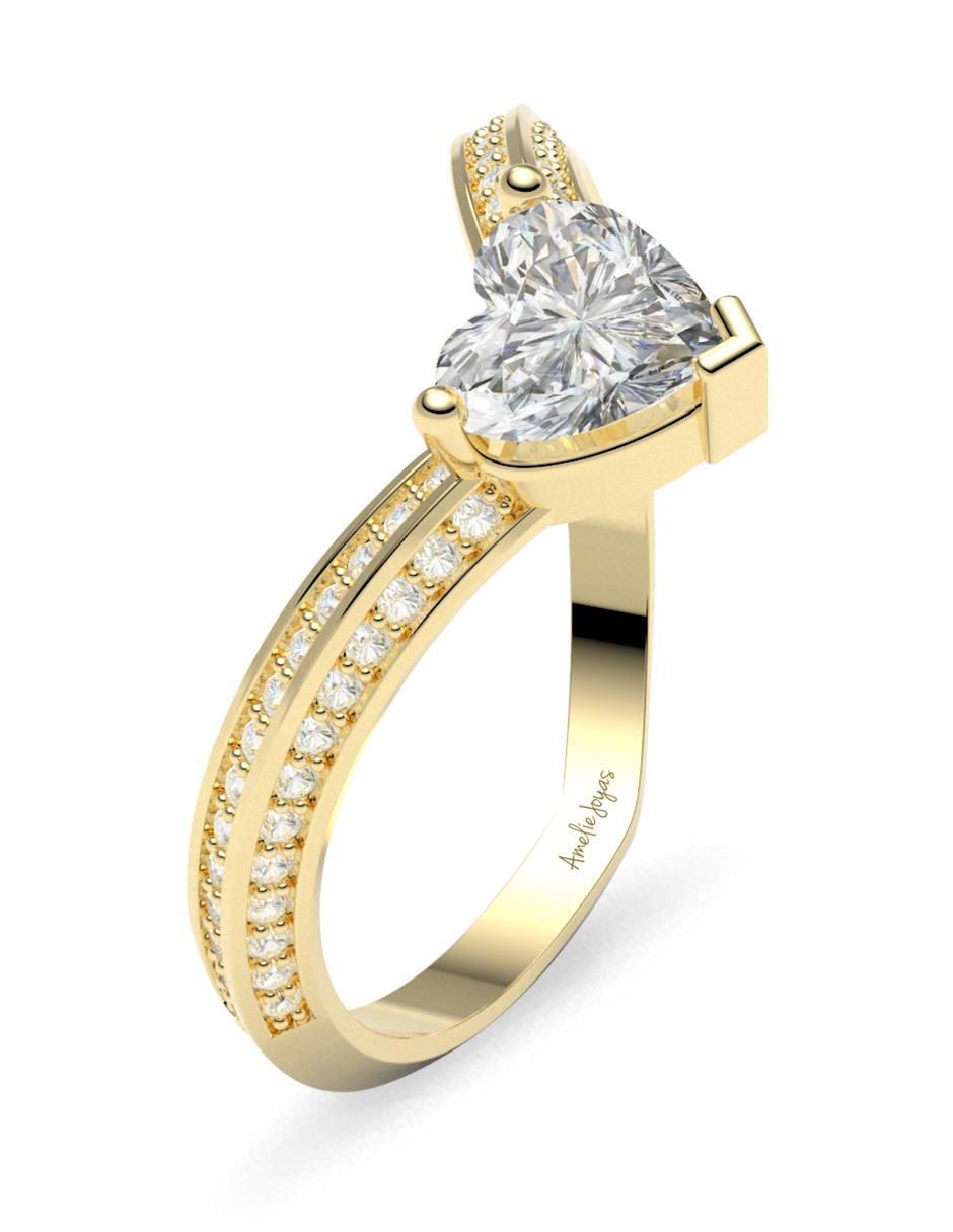 Anillo de compromiso 14 k 5
