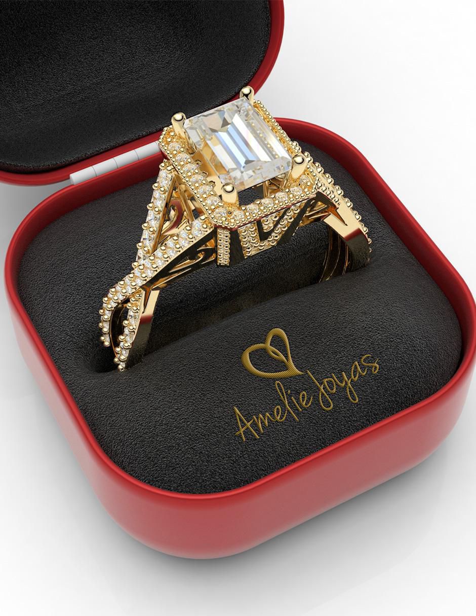 Anillo de compromiso 14 k 2