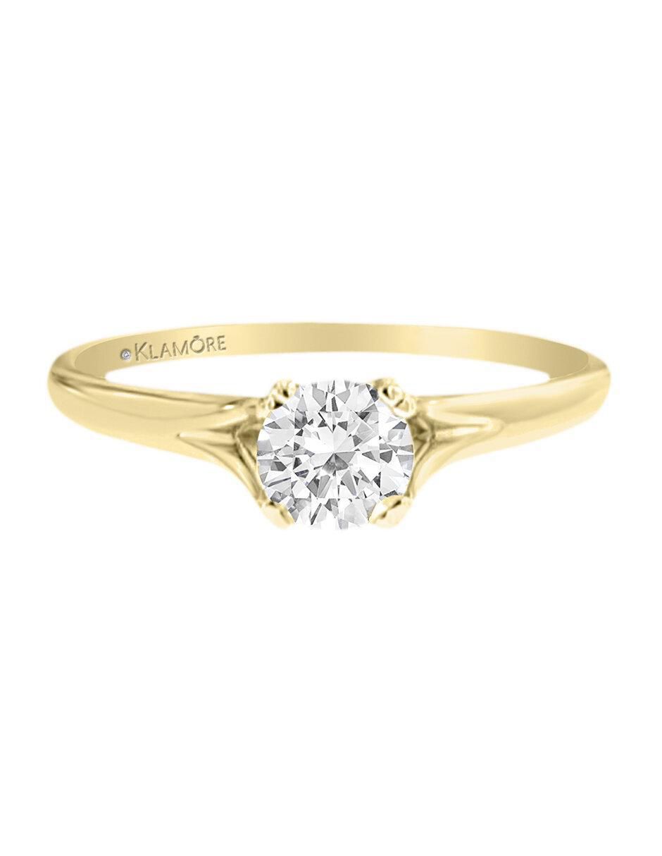 Solitario 14 k Bertha diamante Solitario 14 k Bertha diamante