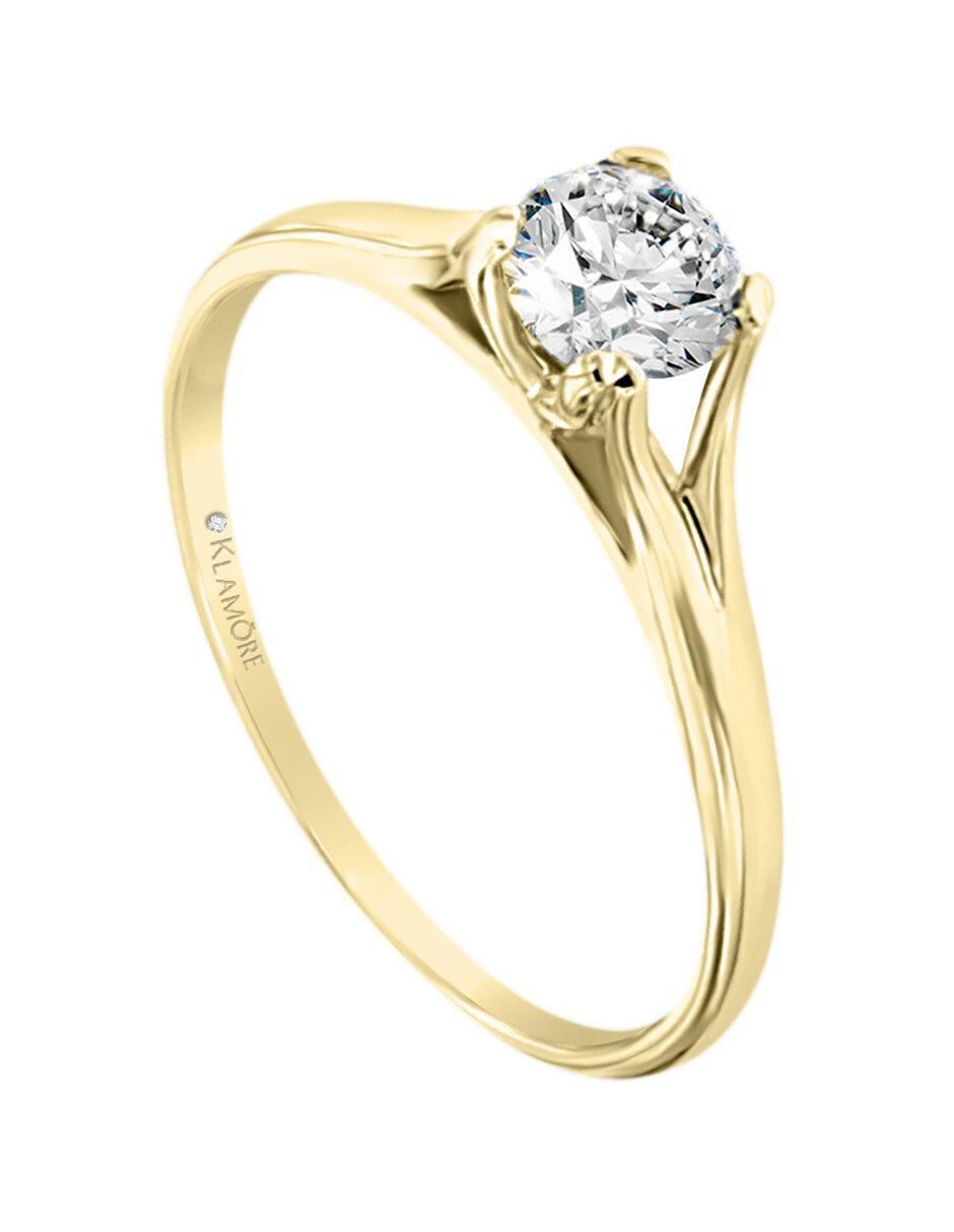 Solitario 14 k Bertha diamante 4