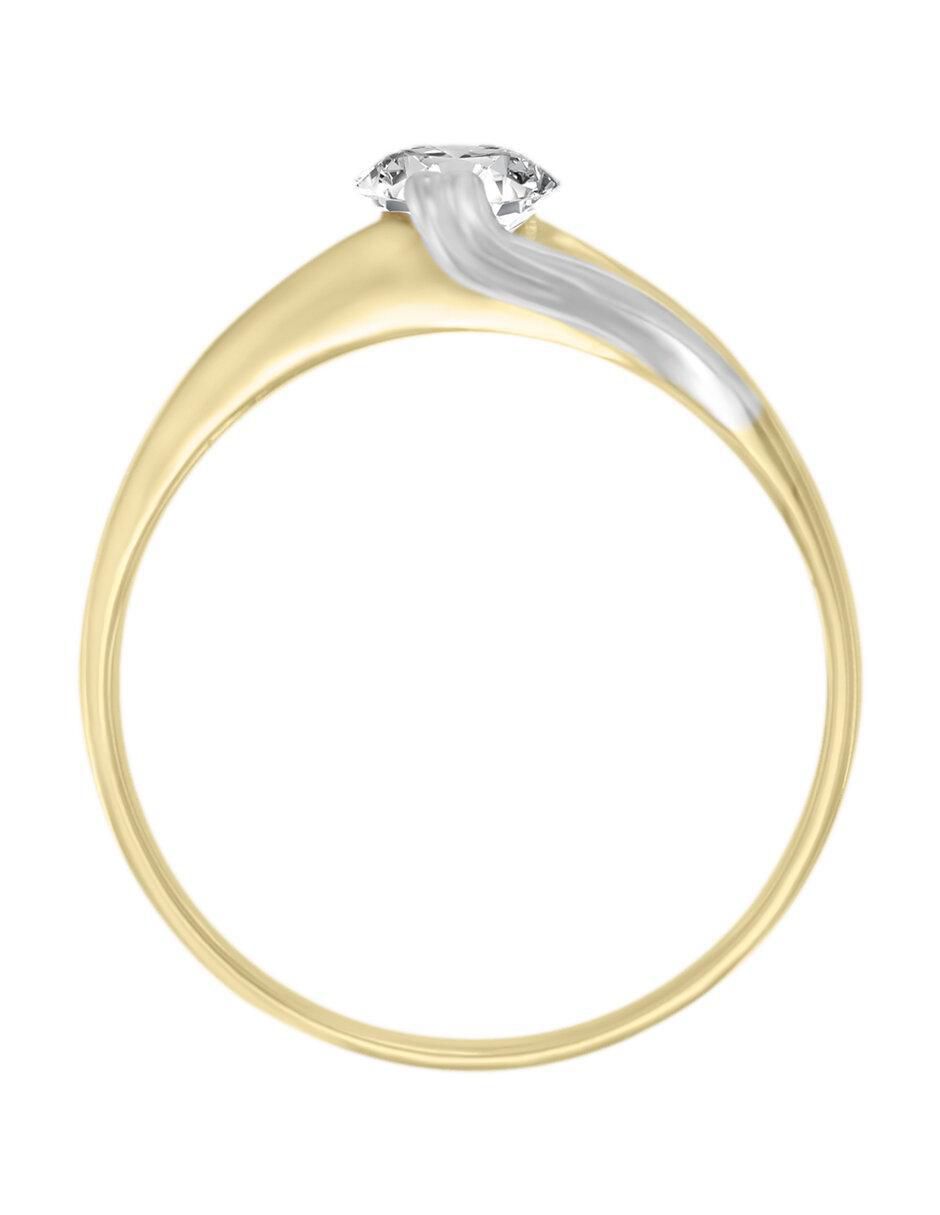Solitario 14 k Amadis diamante 4