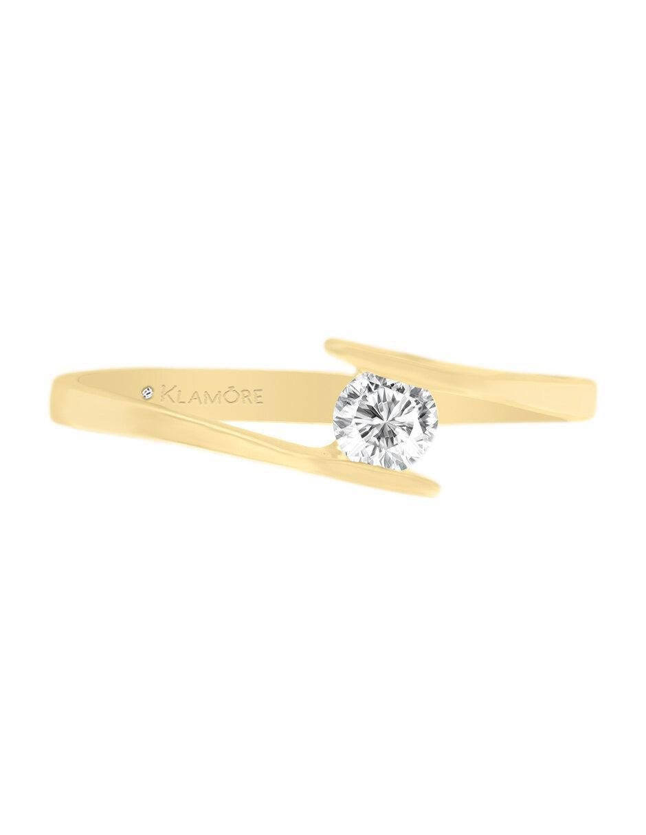 Solitario 14 k Arlene diamante Solitario 14 k Arlene diamante
