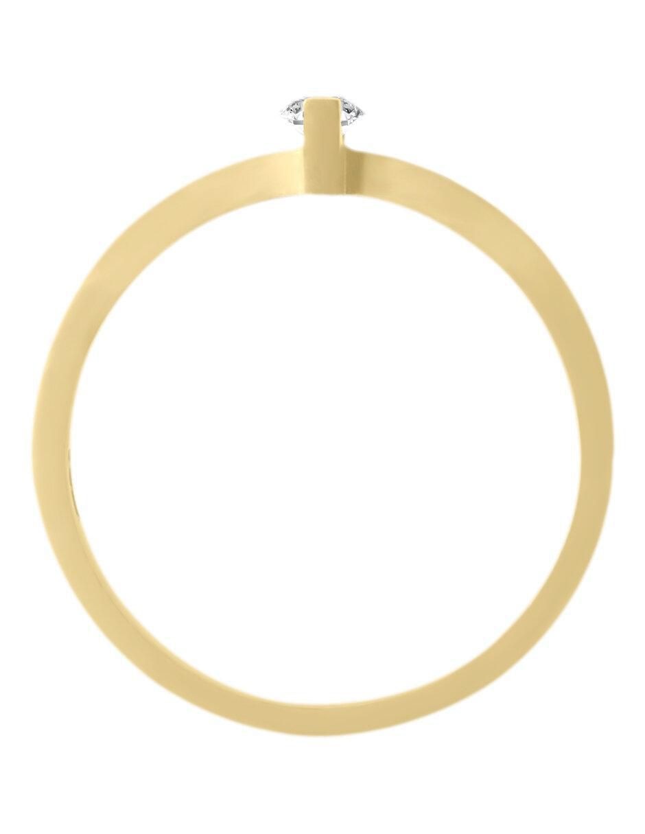 Solitario 14 k Sole diamante 4