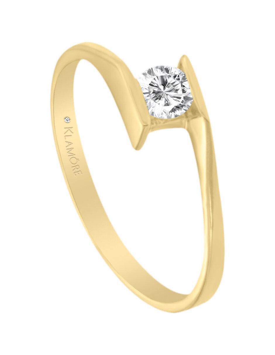 Solitario 14 k Arlene diamante 2