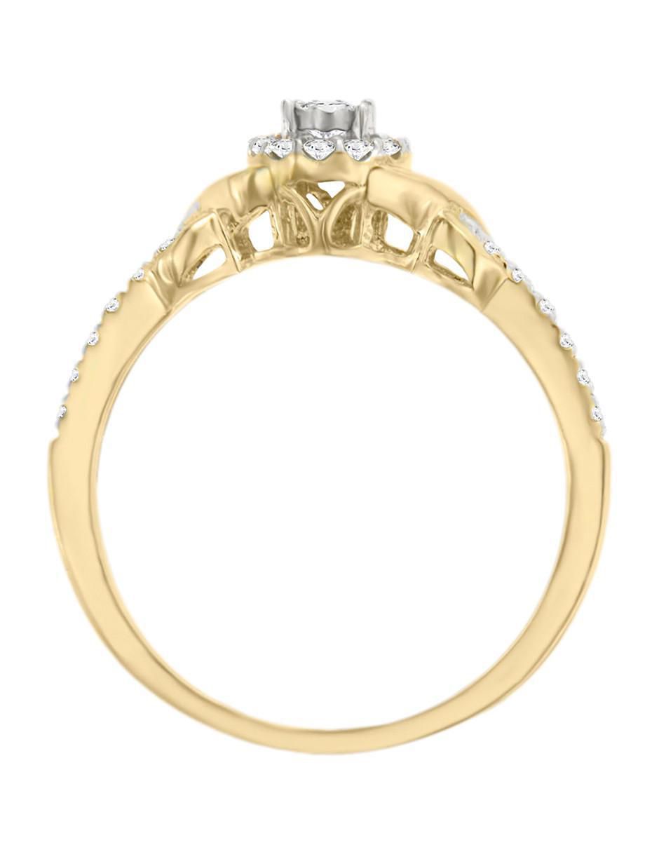 Solitario 14 k Ivanna diamante 4