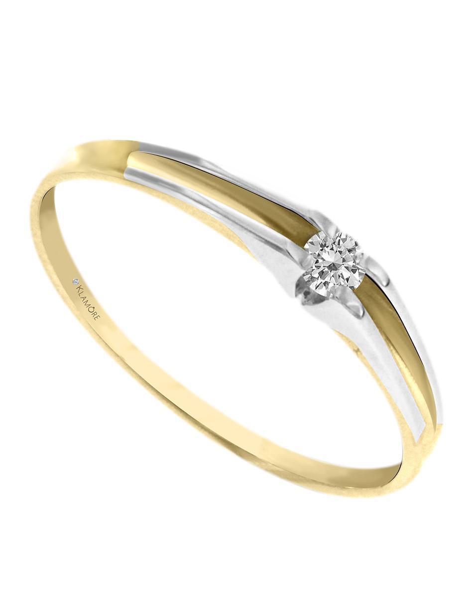 Solitario 14 k Fusione diamante 4