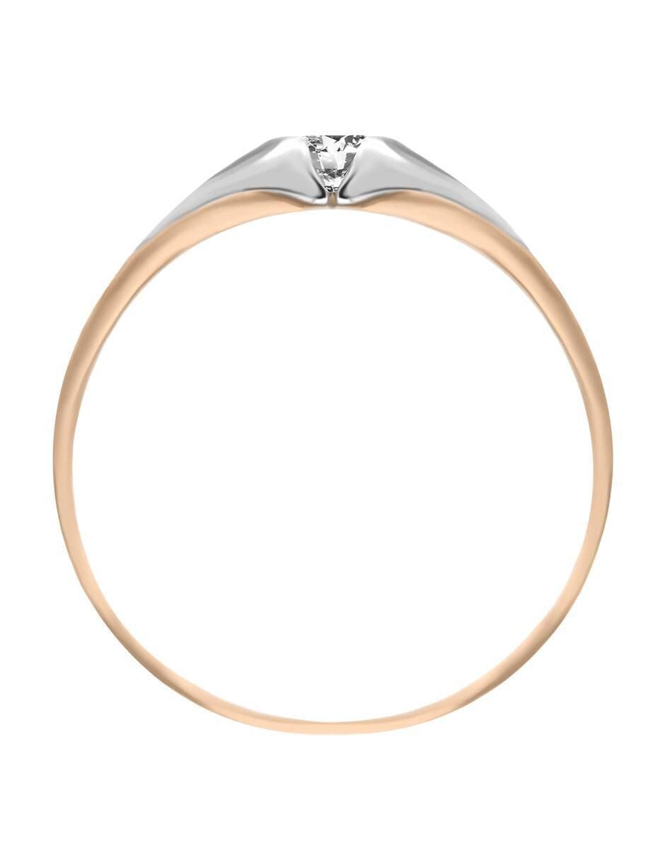 Solitario 14 k Fusione diamante 2