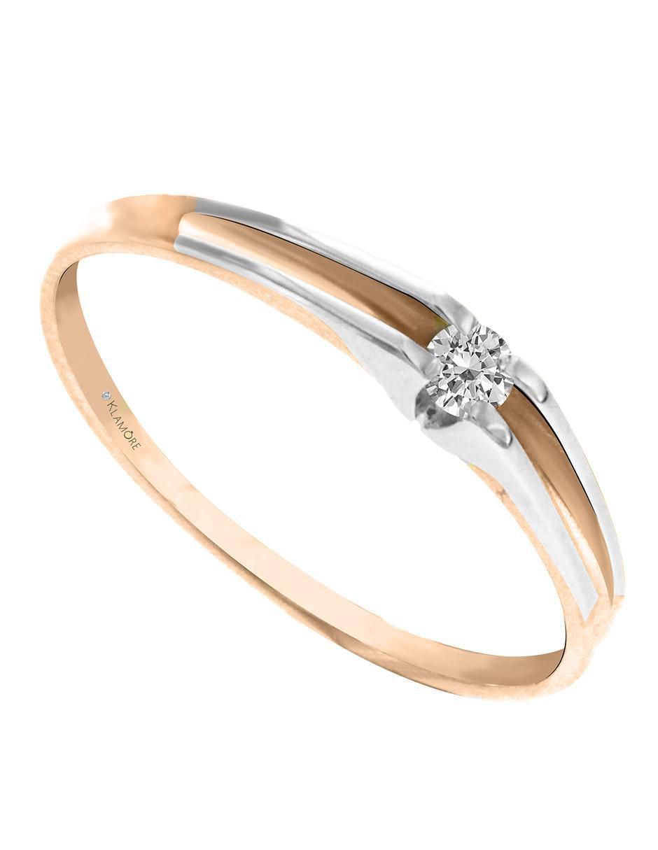 Solitario 14 k Fusione diamante 3
