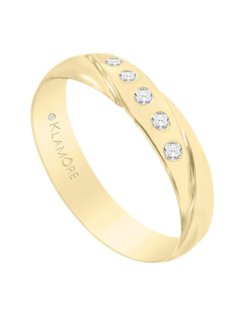 Argolla 14 k Meriko diamante 3