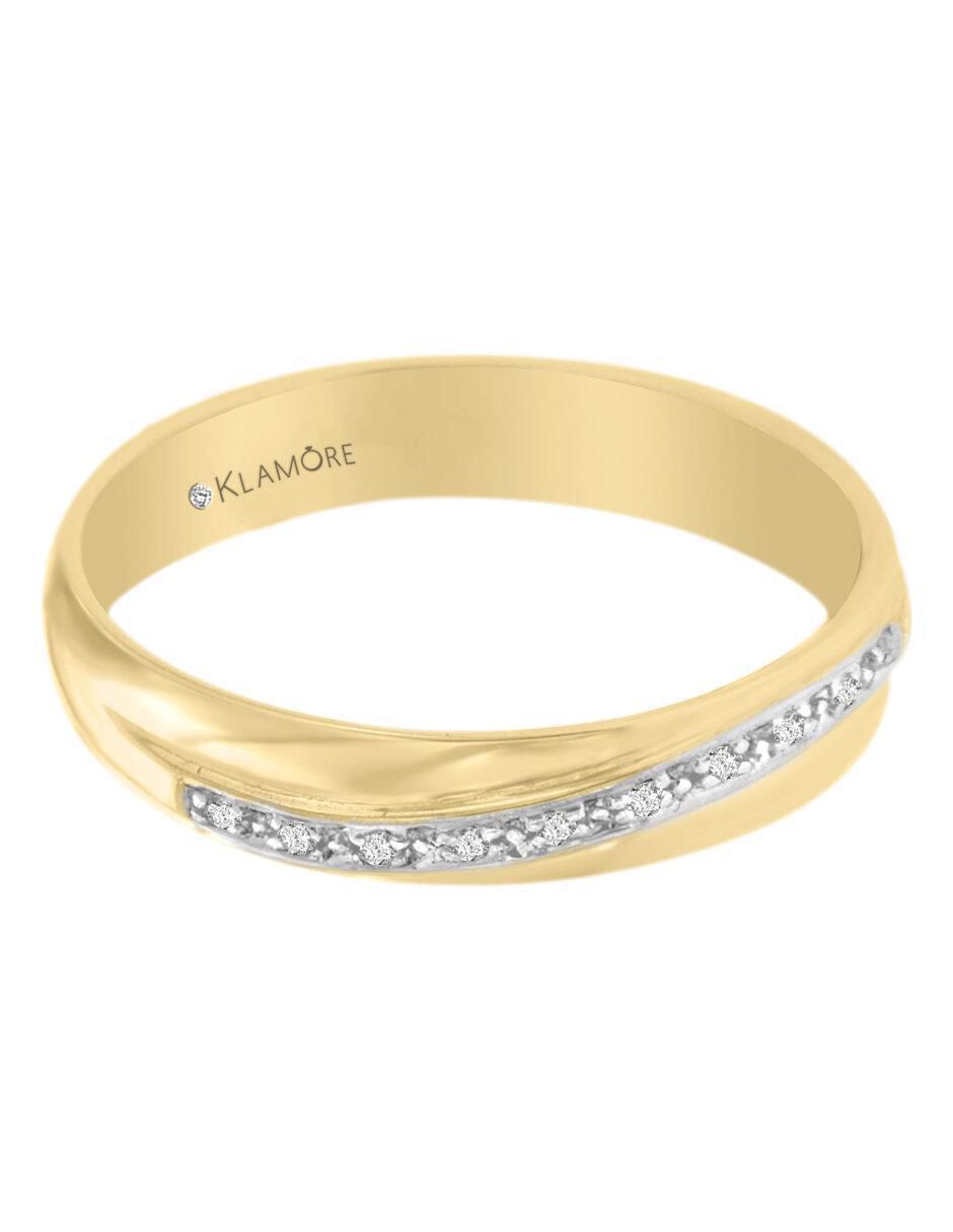 Argolla 14 k Unión diamante 1