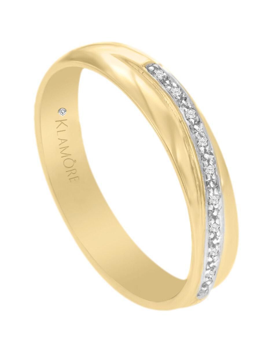 Argolla 14 k Unión diamante 2