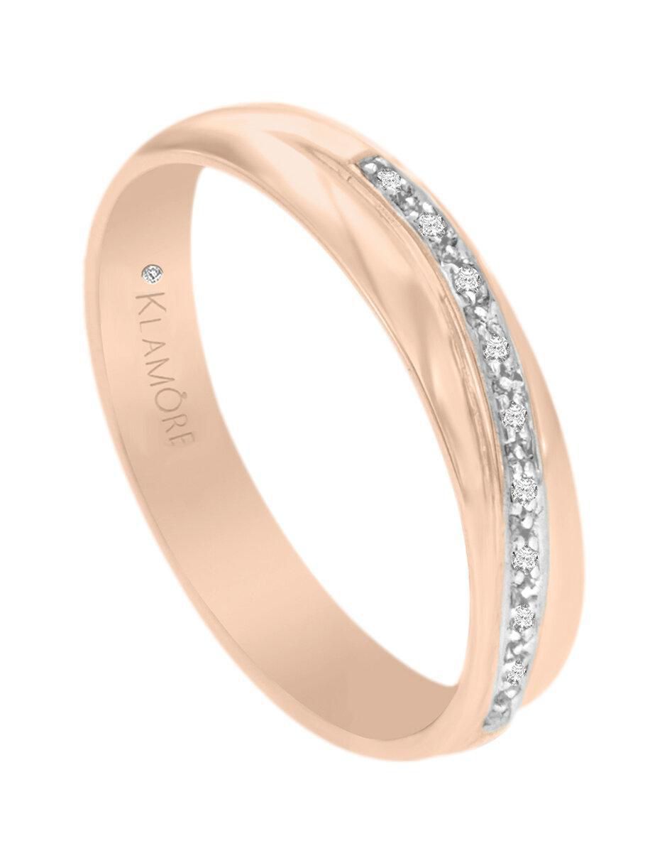 Argolla 14 k Unión diamante 3