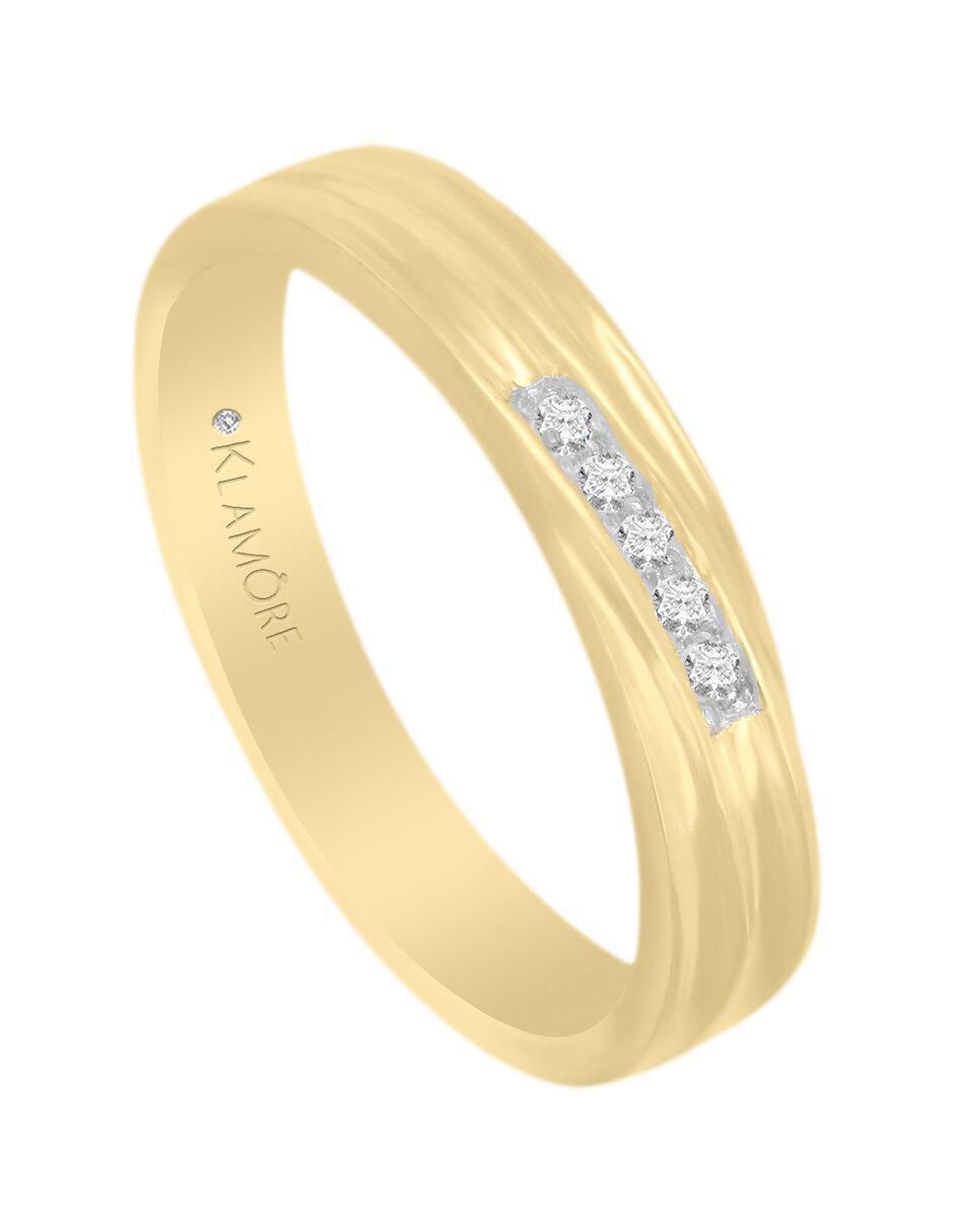 Argolla 14 k Steely diamante 4