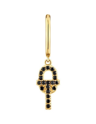 Aretes de oro con acabado brillante espinela 1