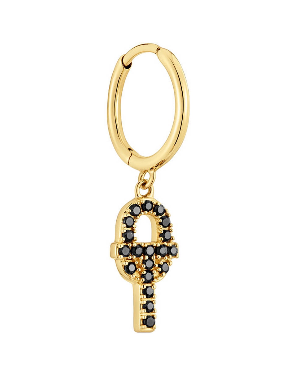 Aretes de oro con acabado brillante espinela 2