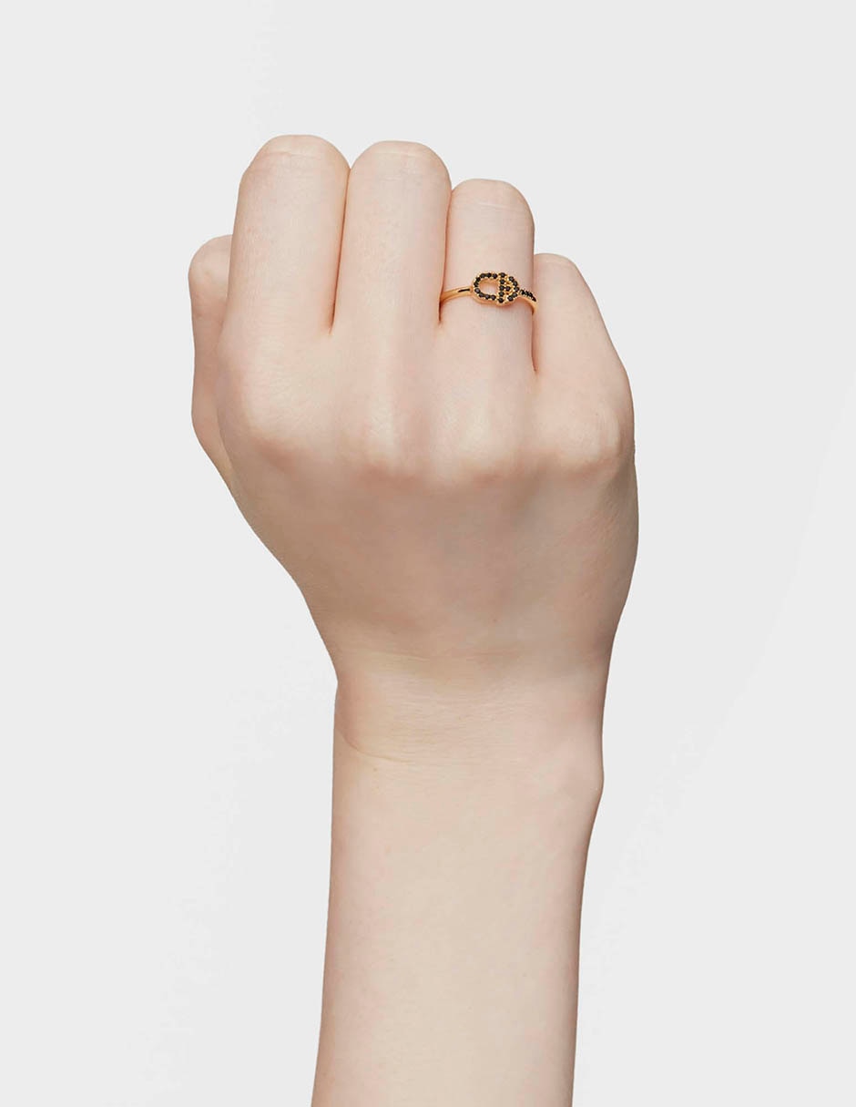 Anillo ovalado Manifiesto de oro espinela brillante 6