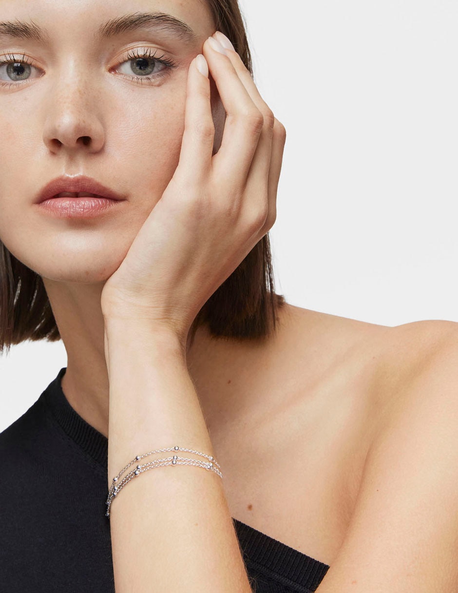 Pulsera Tous de plata P 925 Basic con acabado liso