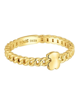 Anillo de oso Bold Motif de plata P 925 con acabado baño de oro