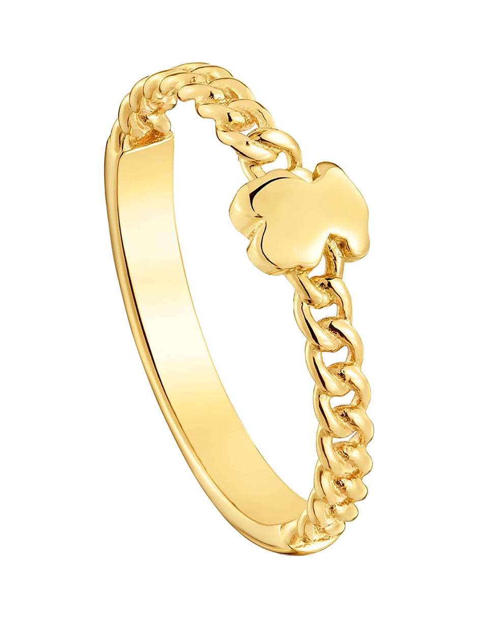 Anillo de oso Bold Motif de plata P 925 con acabado baño de oro 2
