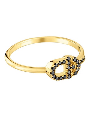 Anillo ovalado Manifiesto 18 k de oro amarillo espinela brillante