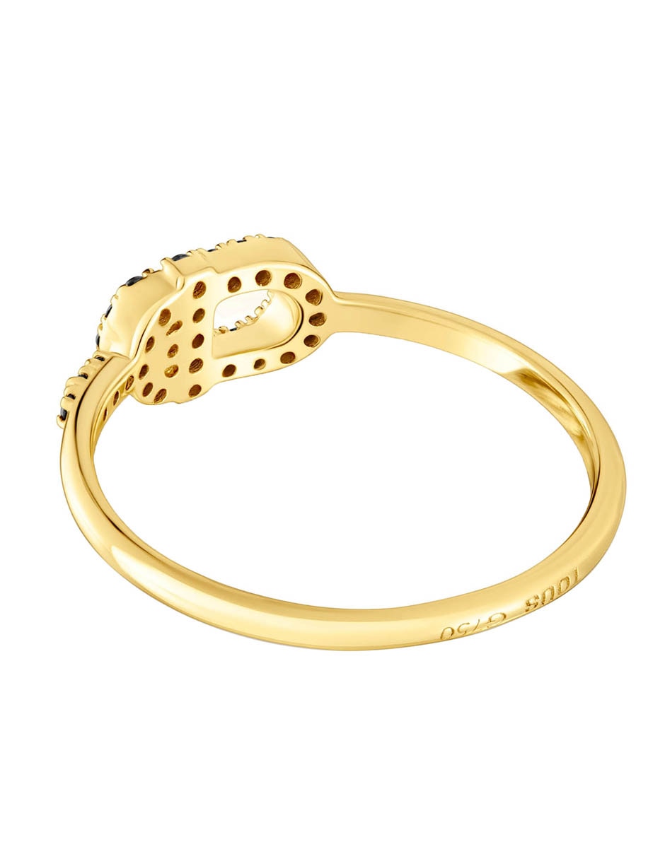 Anillo ovalado Manifiesto 18 k de oro amarillo espinela brillante