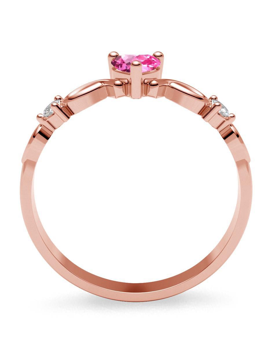 Anillo de compromiso 14 k zafiro 3