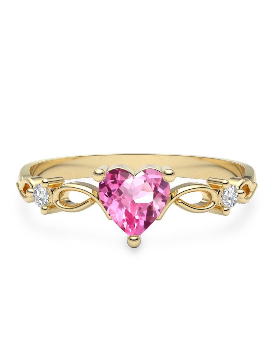 Anillo de compromiso 14 k zafiro Anillo de compromiso 14 k zafiro