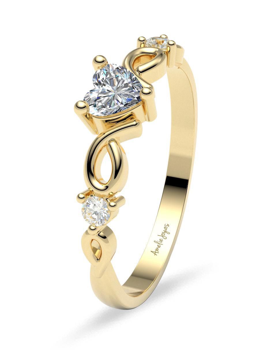 Anillo de compromiso 14 k 3