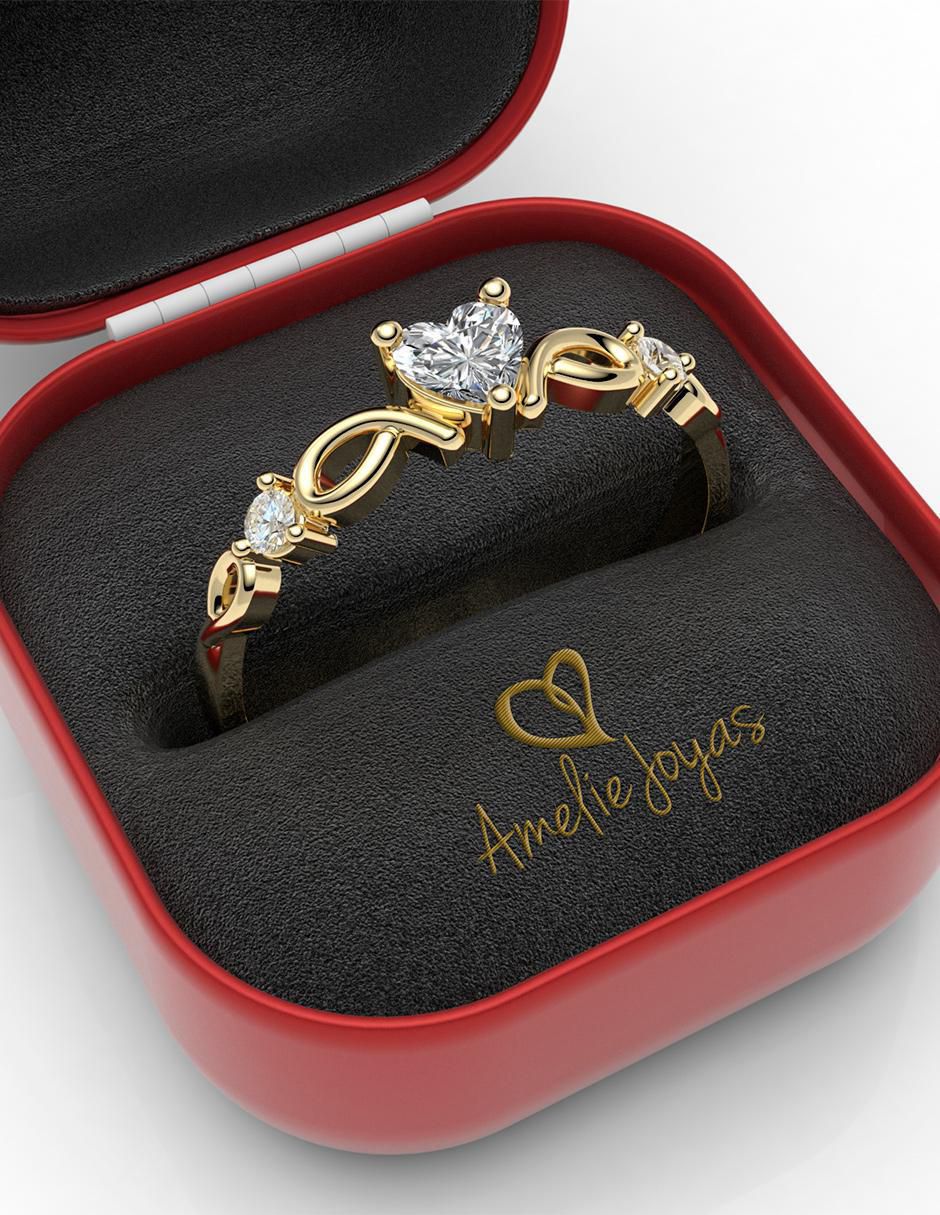 Anillo de compromiso 14 k 2