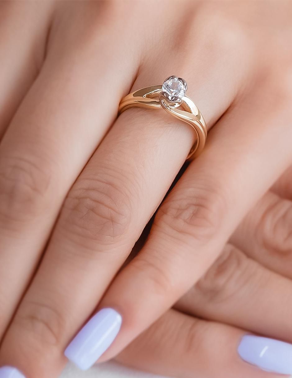 Anillo de compromiso 14 k 4