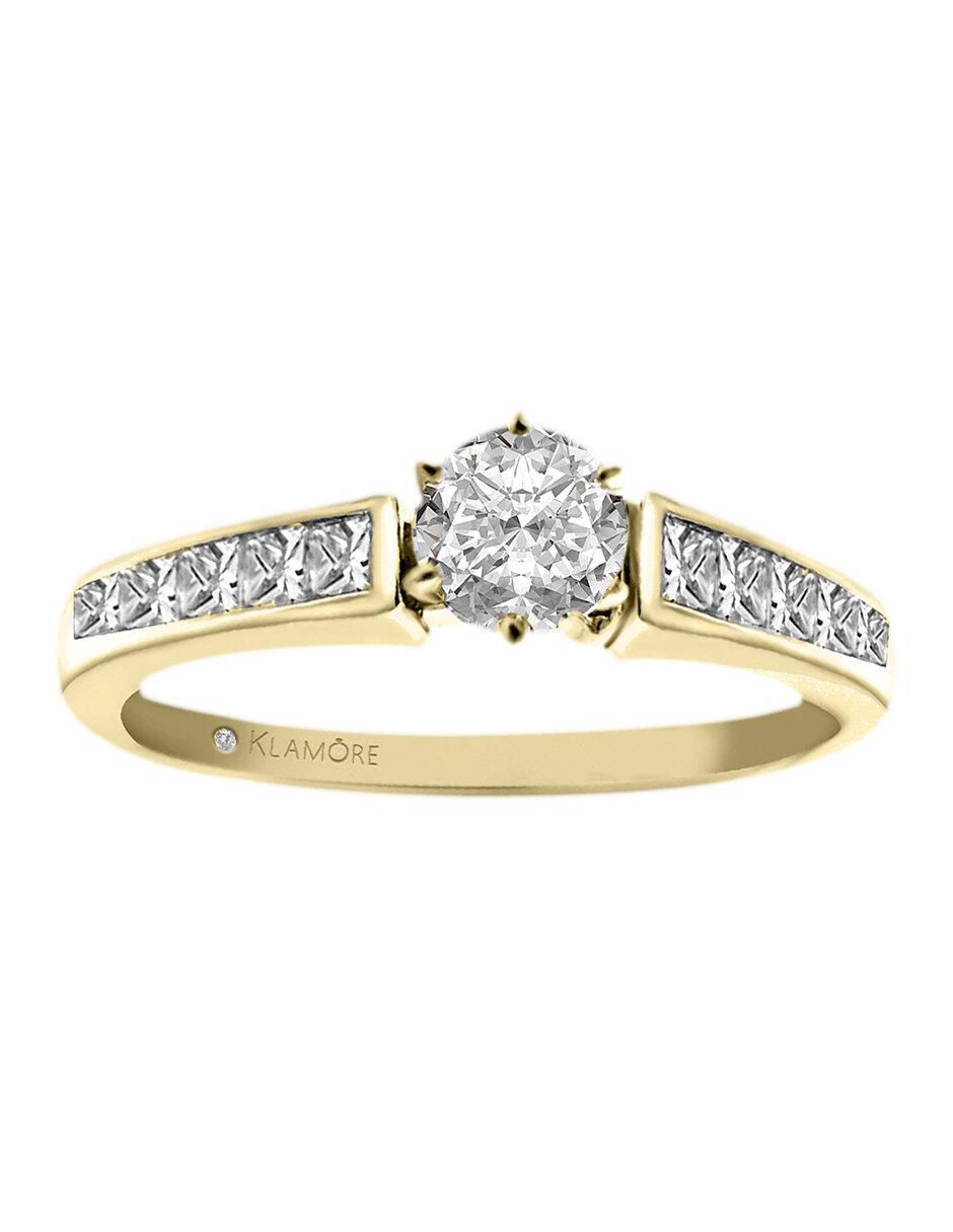Solitario 14 k Nicole diamante Solitario 14 k Nicole diamante
