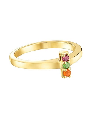 Anillo Tous Basic Colors de plata P 925 rodolita baño de oro
