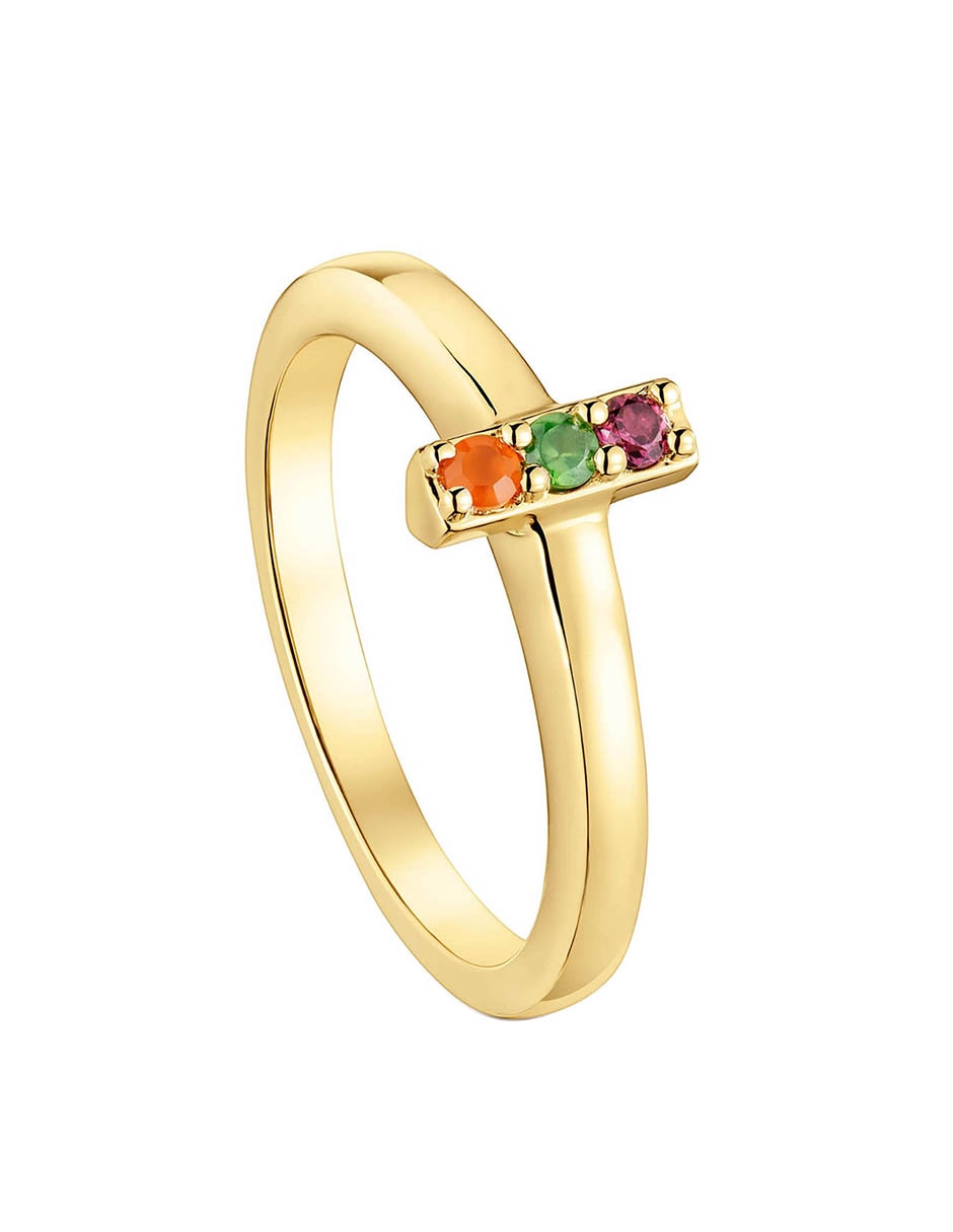Anillo Tous Basic Colors de plata P 925 rodolita baño de oro