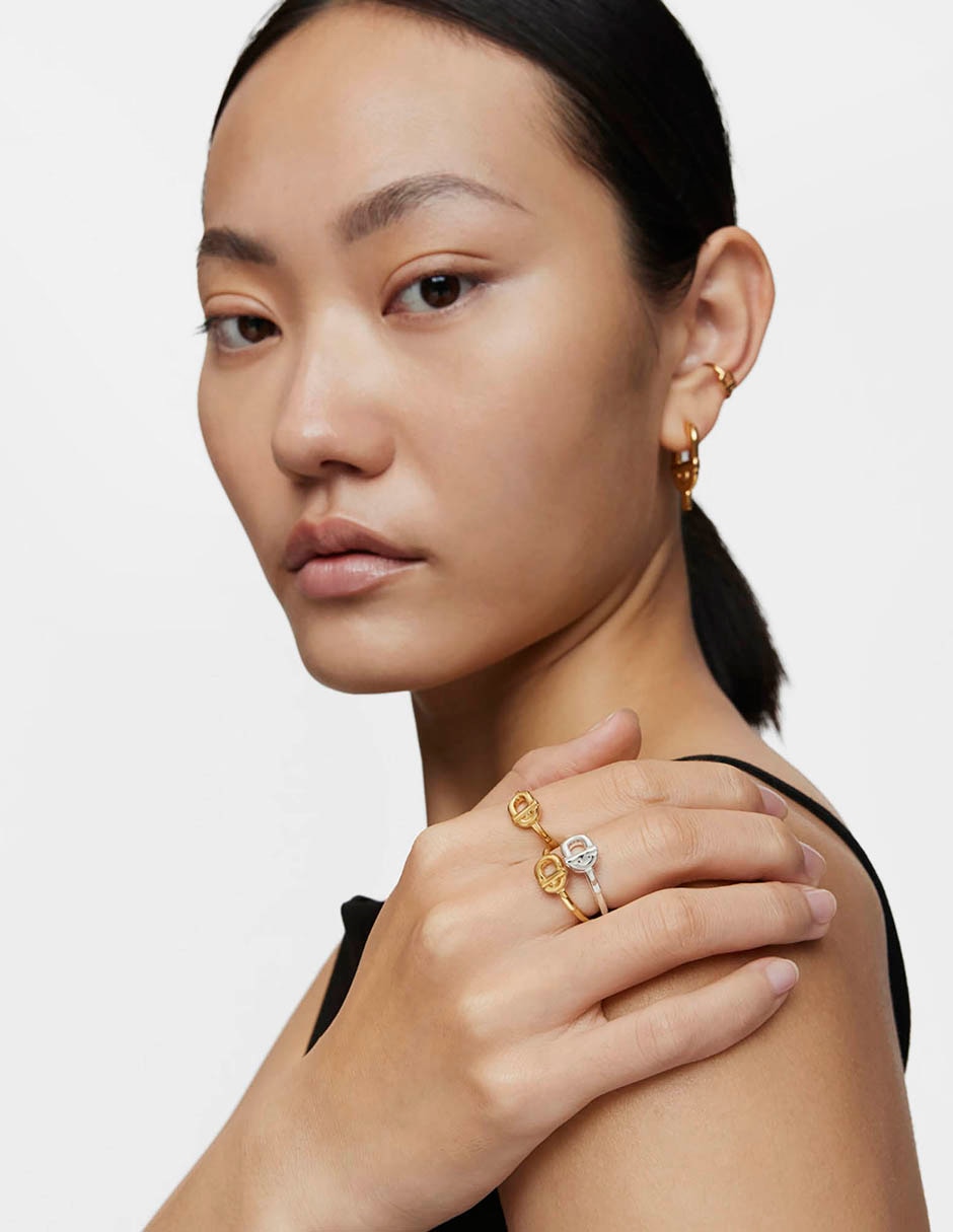 Anillo Tous Manifesto de plata P 925 baño de oro