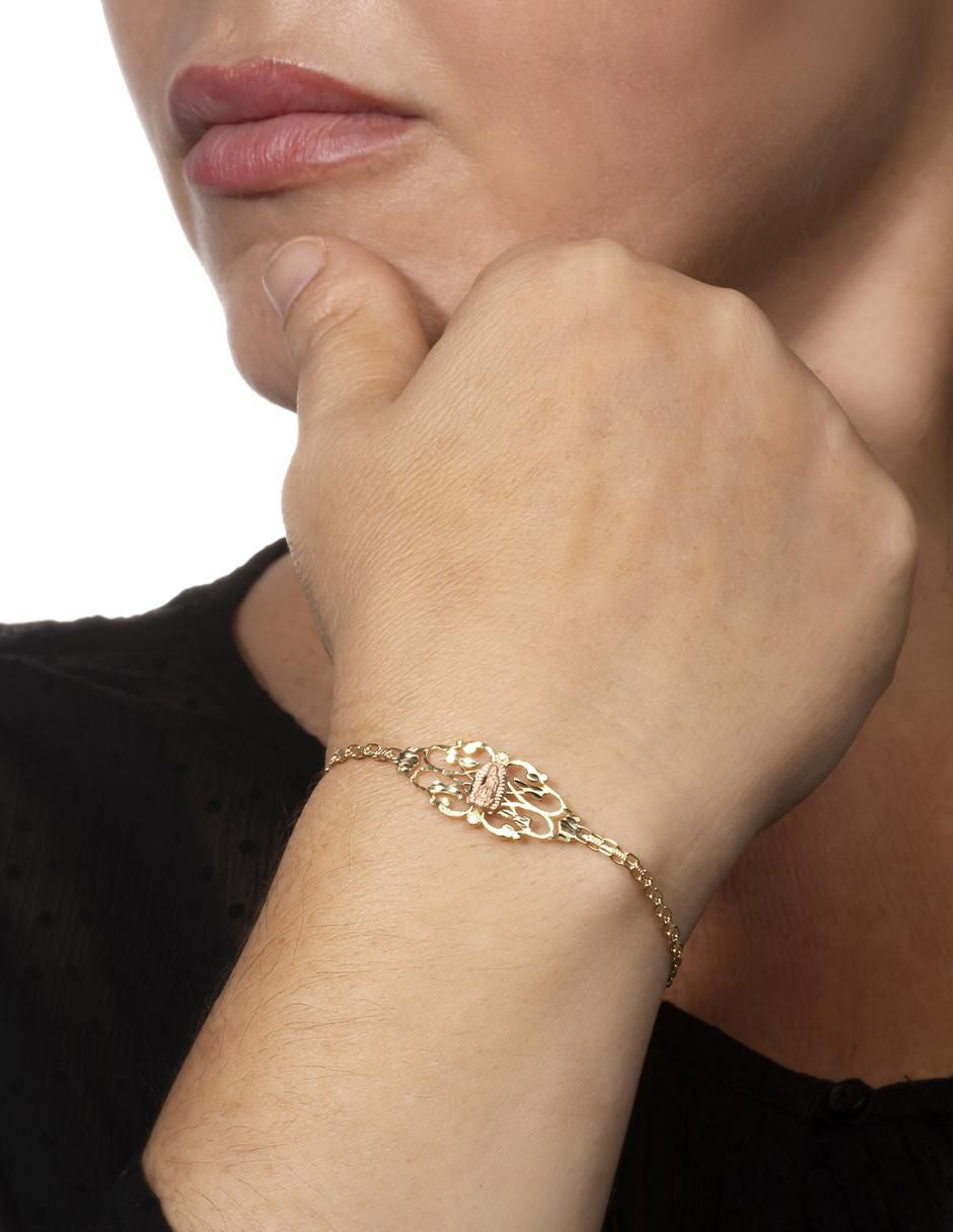 Pulsera de oro 10 K acabado brillante 3