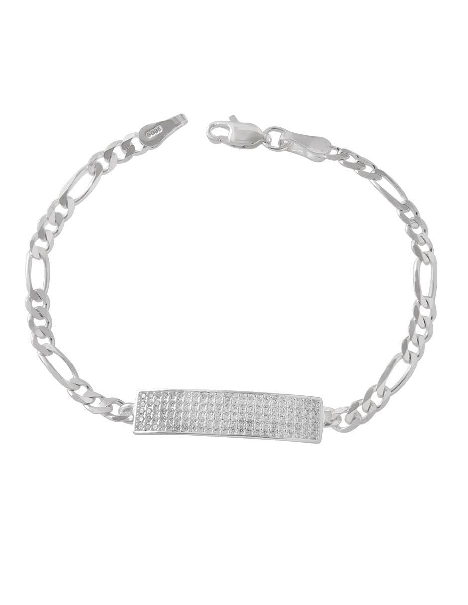 Pulsera de plata con zirconia P 925 acabado liso Pulsera de plata con zirconia P 925 acabado liso