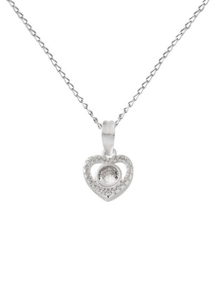 Collar de corazón de plata P 925